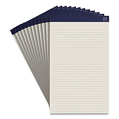 TRU RED Notepads, Wide/Legal Rule, 50 Ivory 8.5 x 14 Sheets, 12/Pack (TUD24419930)