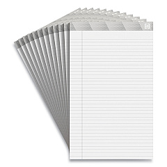 TRU RED Notepads, Wide/Legal Rule, 50 White 8.5 x 14 Sheets, 12/Pack (TUD24419931)