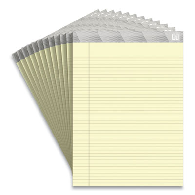 TRU RED Notepads, Narrow Rule, 50 Canary-Yellow 8.5 x 11.75 Sheets, 12/Pack (TUD24419932)