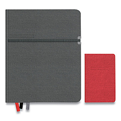 TRU RED Large Mastery Journal with Pockets, 1-Subject, Narrow Rule, Charcoal/Red Cover, (192) 10 x 8 Sheets (TUD24421817)