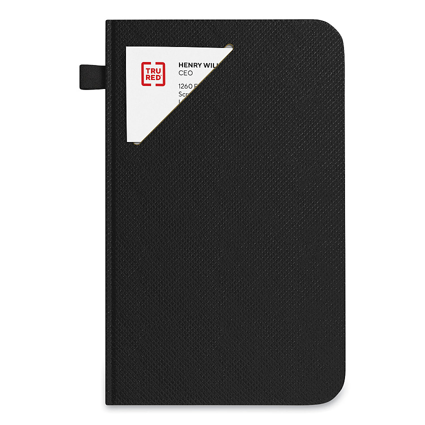 TRU RED Medium Starter Journal, 1-Subject, Narrow Rule, Black Cover, (192) 8 x 5 Sheets (TUD24421820)