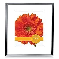 Victory Light Plastic Poster Frame with Mat, 8 x 10 Insert, Black (VLUVF0023B1114)