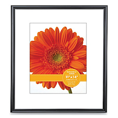 Victory Light Plastic Poster Frame with Mat, 8 x 10 Insert, Black (VLUVF0023B1114)
