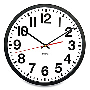 Victory Light Tempus Wall Clock, 11.8" Overall Diameter, Black Case, 1 AA (sold separately) (VLUTC6236RF)