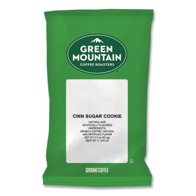 Green Mountain Coffee Roasters Roasters Roasters Cinnamon Sugar Cookie Coffee Fraction Packs, 2.2 oz, 50/Carton (6335)