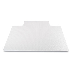 deflecto Antimicrobial Chair Mat, Medium Pile Carpet, 48 x 36, Lipped, Clear (DEFCM14112AM)