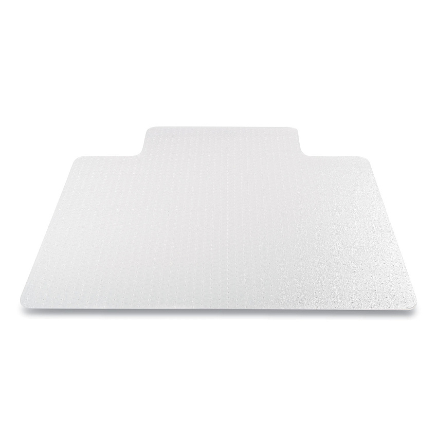 deflecto Antimicrobial Chair Mat, Medium Pile Carpet, 48 x 36, Lipped, Clear (DEFCM14112AM)