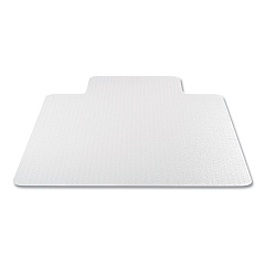 deflecto Antimicrobial Chair Mat, Medium Pile Carpet, 53 x 45, Lipped, Clear (DEFCM14232AM)
