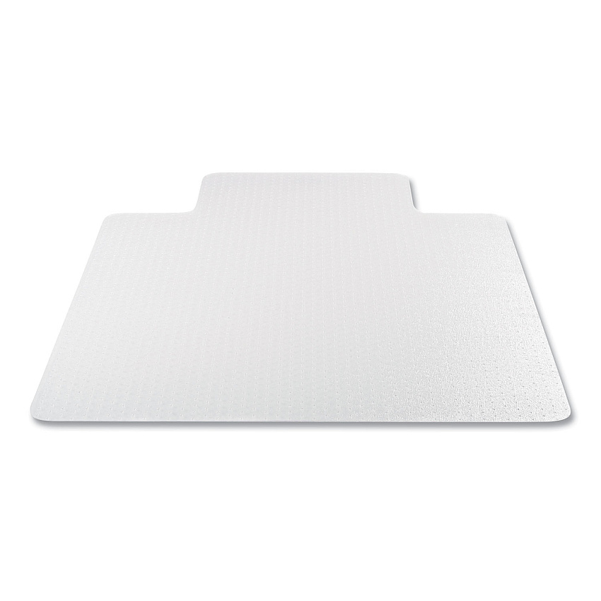 deflecto Antimicrobial Chair Mat, Medium Pile Carpet, 53 x 45, Lipped, Clear (DEFCM14232AM)