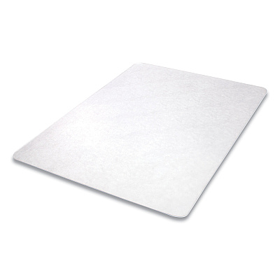 deflecto Antimicrobial Chair Mat, Medium Pile Carpet, 60 x 46, Rectangular, Clear (DEFCM14442FAM)