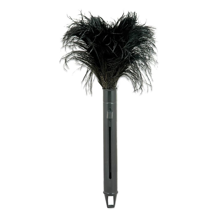 O'Dell Pop Top Feather Duster, Ostrich, 9" to 14" Handle, Black (ODCRET14UNS91)