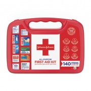 Johnson & Johnson All-Purpose First Aid Kit, 140 Pieces, Plastic Case (117210)