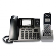 Motorola ML1250 1-4 Line Corded/Cordless Phone System, 1 Handset, Black/Silver