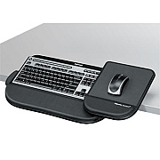 Fellowes Tilt 'n Slide Keyboard Manager With Comfort Glide, 19.5w X 11.5d, Black (8060201)