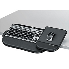 Fellowes Tilt 'n Slide Keyboard Manager With Comfort Glide, 19.5w X 11.5d, Black (8060201)