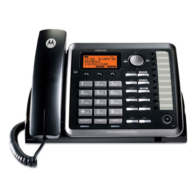 RCA Two-Line Corded Speakerphone, Expandable Up To 10 Cordless Handsets (MTRML25254)