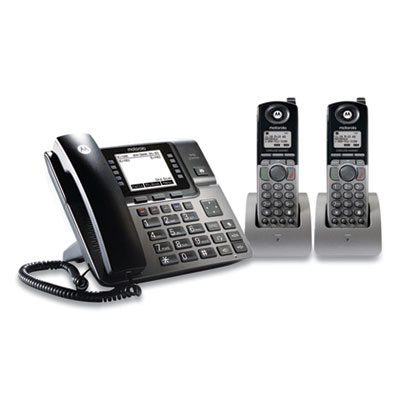 Motorola 4 Line Phone System Bundle, 2 Additional Cordless Handsets (MTRML1002H)