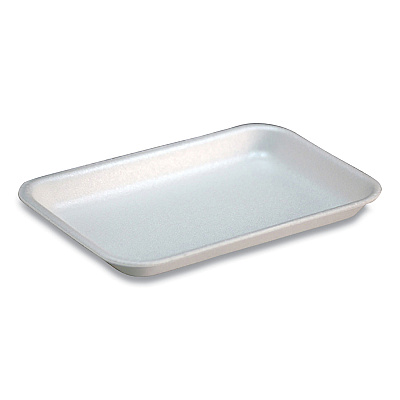 Pactiv Evergreen Supermarket Tray,  #17S, 8.3 x 4.8 x 0.65, White, Foam, 1,000/Carton (PCT51P117S)