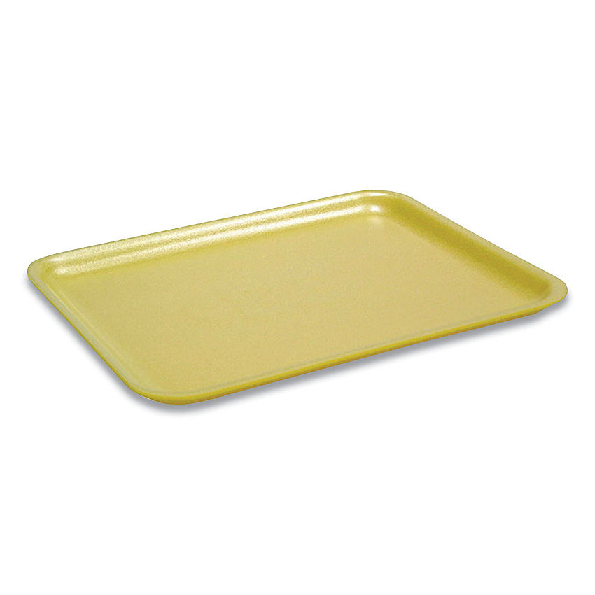 Pactiv Evergreen Supermarket Tray, #17S, 8.4 x 4.5 x 0.7, Yellow, Foam, 1,000/Carton (PCT51P317S)