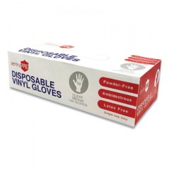 GN1 Single Use Vinyl Glove, Clear, Medium, 100/Box, 10 Boxes/Carton (PE17330)