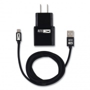 Altec Lansing Fabric Apple Lightning Charging Cable, 3 ft, Black (AL9090)