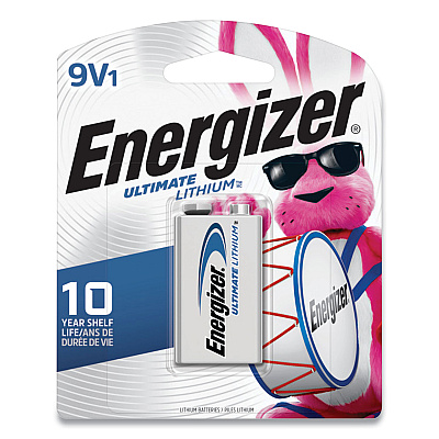 Energizer Ultimate Lithium 9V Batteries, 1 Pack (EVEL522BP)