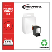 Innovera Remanufactured Red Postage Meter Ink, Replacement for ISINK34, 8,500 Page-Yield