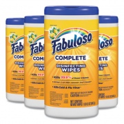 Fabuloso Multi Purpose Wipes, 7 x 7, Lemon, 90/Canister, 4 Canisters/Carton (97298)