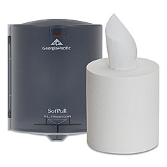 Georgia Pacific Professional SofPull Center Pull Hand Towel Dispenser, Includes Roll of 320 Centerpull Towels, 9.56 x 9.38 x 12.06, Gray (GPC58206)
