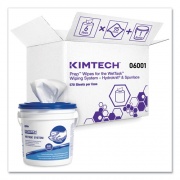 Kimtech Power Clean Wipers for Solvents WetTask Customizable Wet Wiping System 12 x 6, Unscented, 95/Roll, 6 Rolls/1 Bucket/Carton (0600104)