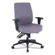 Alera Wrigley Series 24/7 High Performance Mid-Back Multifunction Task Chair, Supports Up to 275 lb, Gray, Black Base (HPT4241)