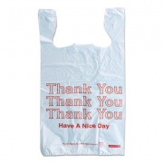 Monarch Plastic "Thank You - Have a Nice Day" Shopping Bags, 11.5" x 6.5" x 22", White, 250/Box (925128)
