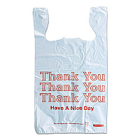 Monarch Plastic "Thank You - Have a Nice Day" Shopping Bags, 11.5" x 6.5" x 22", White, 250/Box (AVE925128)