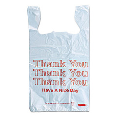 Monarch Plastic "Thank You - Have a Nice Day" Shopping Bags, 11.5" x 6.5" x 22", White, 250/Box (AVE925128)