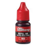 Offistamp Refill Ink for Pre-Inked Stamps, 0.33 oz, Red (034517)