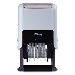 Offistamp Numberer, Pre-Inked/Re-Inkable, 6 Bands, 1.88 x 0.25, Black (MKG034525)