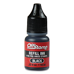 Offistamp Refill Ink for Pre-Inked Stamps, 0.33 oz, Black (MKG090724)