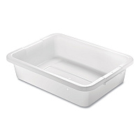 Rubbermaid Commercial Bus/Utility Box, 15" x 20" x 5", White (RCP334992WHT)