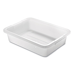 Rubbermaid Commercial Bus/Utility Box, 15" x 20" x 5", White (RCP334992WHT)