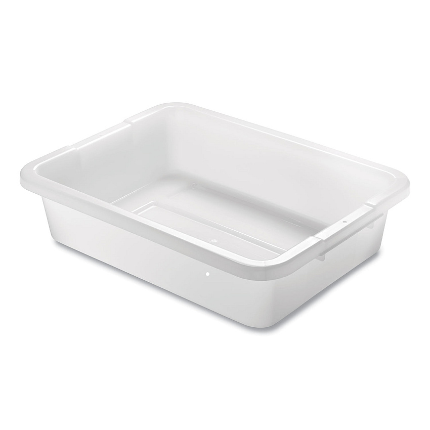 Rubbermaid Commercial Bus/Utility Box, 15" x 20" x 5", White (RCP334992WHT)