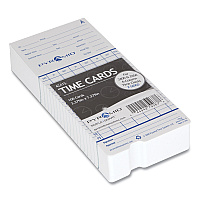 Time Clock Cards for Pyramid Technologies 2000/6000, Two Sides, 3.38 x 7.44, 100/Pack (PTI42415)
