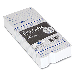 Time Clock Cards for Pyramid Technologies 2000/6000, Two Sides, 3.38 x 7.44, 100/Pack (PTI42415)