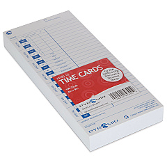 Time Clock Cards for Pyramid Technologies 3000, One Side, 4 x 9, 100/Pack (PTI3510010)