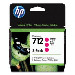 HP 712, (3ED78A) 3-Pack Magenta Original Ink Cartridges