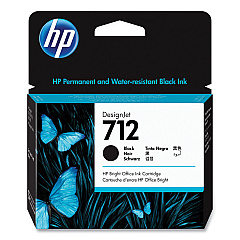 HP 712, (HEW3ED71A) Black Original Ink Cartridge