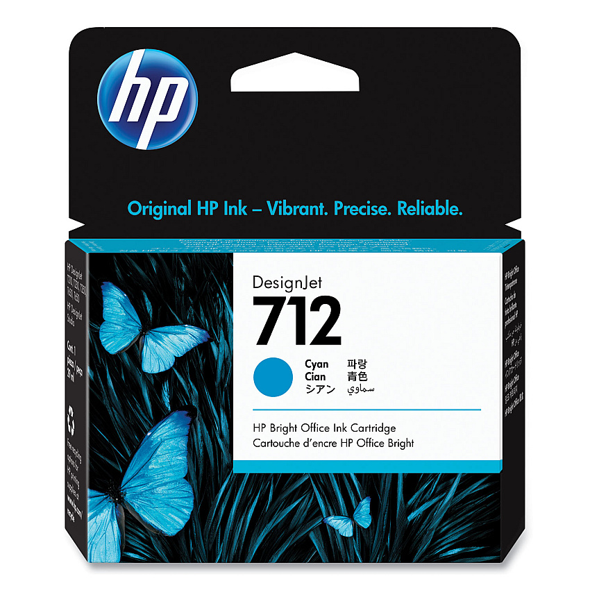 HP 712, (HEW3ED67A) Cyan Original Ink Cartridge