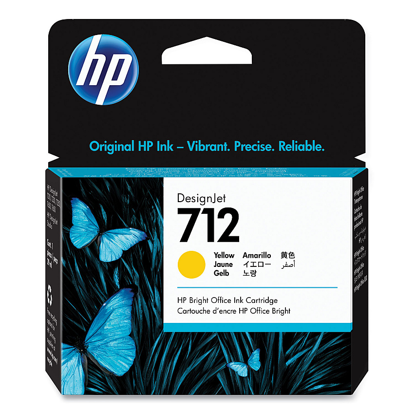 HP 712, (HEW3ED69A) Yellow Original Ink Cartridge