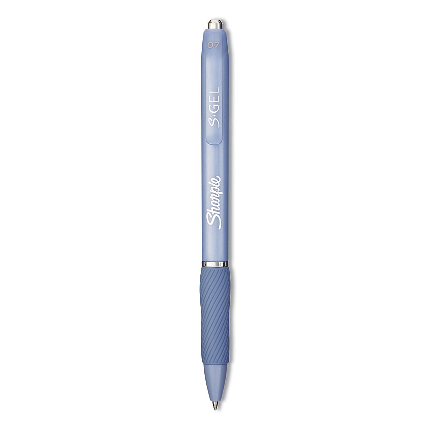 Sharpie Fashion Barrel Gel Pen, Retractable, Medium 0.7 mm, Black Ink, Frost Blue Barrel, Dozen (SAN2126232)