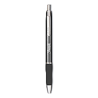 Sharpie Premium Metal Barrel Gel Pen, Retractable, Medium 0.7 mm, Black Ink, Gun Metal Gray Barrel, Dozen (SAN2147528)