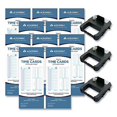 Acroprint EXP500 Accessory Bundle, Weekly, Two Sides, 3.38 x 8.25